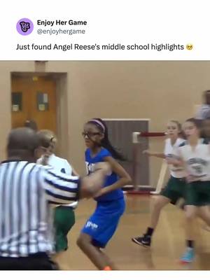 If only the little girl in the goggles knew she’d become a superstar 💜 (via Angel Webb Reese) #WNBA #angelreese #wholesome 