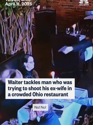 Chilling video from Ohio shows an attorney now convicted of attempting to shoot his ex-wife in a restaurant. A hero waiter tackled him. That waiter speaks with NBC News’ Maggie Vespa.