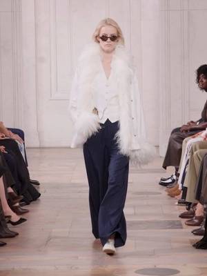 A study in romantic contrasts. Presenting the #RalphLaurenSpring27 Runway Show.   #RalphLauren #RLCollection #NYFW
