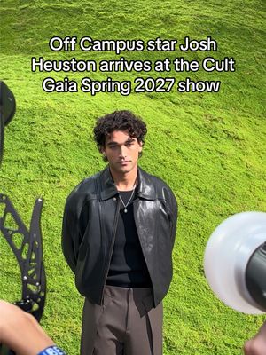 Someone call Welsey! Josh Heuston arrives at the @Cult Gaia Spring 2027 show in New York❤️ #DazedFashionTV #OffCampus #nyfw 
