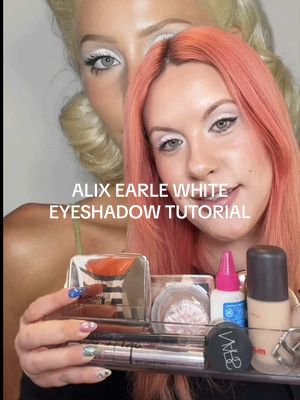 alix earle's white eyeshadow look because I just binged earle meets world!! Who else watched? makeup done by @Ash K HOLM. Which celeb look should I do next week?  Products: @NYX Professional Makeup face glue Paul & Jo protecting primer @NARS Cosmetics soft matte concealer @Makeup Revolution matte eyeshadow palette @L’Oréal Paris Le kohl  @SHISEIDO lash curler @Maybelline NY sky high tubing mascara @m.ph by Mary Phillips Le skin weightless foundation  @Tower 28 Beauty swipe concealer @Milani Cosmetics cheek kiss bronzer @rhode skin pocket blush ‘tan lines’ Maybelline brow pencil @Charlotte Tilbury airbrush flawless powder @Hourglass Cosmetics luminous light powder Can make highlighter @MECCA MAX shaping stick ‘level’ @ADDICTION TOKYO lipliner 17  Loreal Paris BLURFILLER ‘worth it’ @chanel.beauty easy lipstick #whiteeyeshadow #alixearle #whiteeyeshadowtutorial #celebmakeup #beginnermakeup