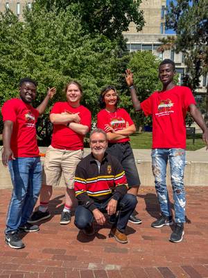 Spend the day with me: #UofG president edition. 😎 Dr. Rene Van Acker shares what a day in the life looks like as a University president. From meetings with our campus chefs and our mascot Gryph, Dr. Van Acker and the rest of campus are ready to welcome our new and returning gryphons to campus for a new school year! Welcome back, Gryphons! ❤️🖤💛 #DITL #DayInTheLife #Universitylife #CampusLife