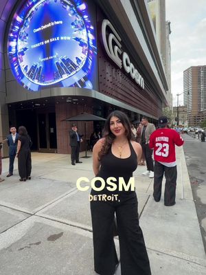 The coolest new spot in Detroit ✨ @Cosm Detroit  Got to check them out at their grand opening and I am SUPER excited for this place! Sports, movies, food + the coolest atmosphere all in one! 🏟️🔥  • #cosm #cosmdetroit #detroit #thingstodoindetroit #entertainment 