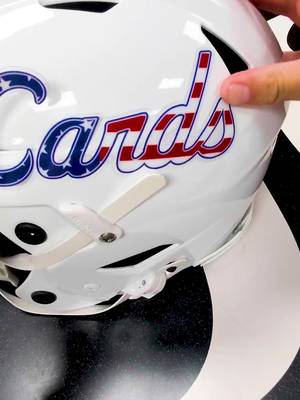 The helmet 😙🤌 #gocards #stars #stripes #helmet 