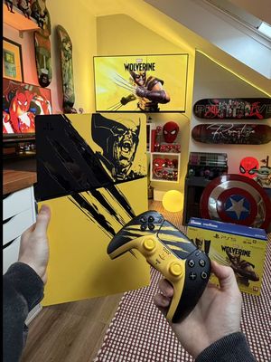 ad | unboxing @InsomniacGames limited edition Marvel’s Wolverine PS5 console & controller thanks to @PlayStation 🎮🟡 counting down the days to September 15th 🐺 #apartmenttherapy #roominspiration #bedroomideas #spidey #ledlights