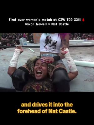 History was made at Tournament of Death with the first ever women’s deathmatch! 🩸 Watch #NixionNewell v #NatCastle replay from TOD on IWTV!  #TournamentOfDeath #czwtod23 #womenswrestling 