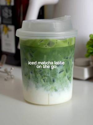 Iced matcha on the go. been enjoying this Roku Matcha lately! it has that nice nutty, creamy taste that I really like in a latte. Plus it is so perfect for everyday drink! #fyp #matcha #homecafe #foryou #matchalatte 