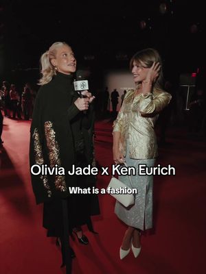 @olivia jade is setting the record straight with @Ken Eurich at #nyfw. 