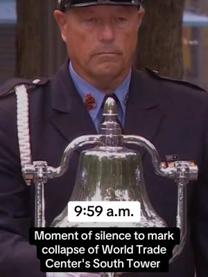 A fourth moment of silence was held at 9:59 a.m. to mark when the South Tower of the World Trade Center collapsed on 9/11. #newyork 