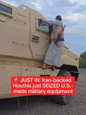 🚨 JUST IN: Iran-backed Houthis just SEIZED U.S.-made M-ATVs and MRAP armored vehicles after overrunning Mokha port on Yemen’s Red Sea coast