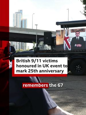 British survivors of 9/11 were among those who gathered in London's Queen Elizabeth Olympic Park on Friday to mark the 25th anniversary of the attacks in the US. #US #911 #911Anniversary #London #OlympicPark #UK #BBCNews