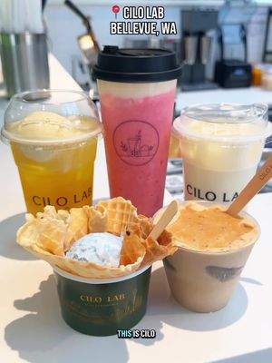 💫 CILO LAB Grand Opening September 12-13 BOGO Promotion✨⁣ ⁣ @Cilolab is located in Bellevue, WA and it’s your one stop shop for tea, coffee, matcha, gelato, and more! They have fun gelato flavors and will add seasonal flavors in the future! Try an affogato or make any drink into a float. The mango jasmine green tea float was so good with the jasmine cloud gelato! They open till 10 PM so it’s the perfect spot to start or end your day! ⁣ ⁣ 🩵 Sea Salt Lemon Gelato with Waffle Bowl⁣ 🍓 Strawberry Smoothie w/ Cheese Foam⁣ 🥭 Mango Jasmine Green Tea Float ⁣ ☕️ Affogato ⁣ 🧋 Brown Sugar Pearl w/ Milk⁣ ⁣ Other Info:⁣ 🎊Random kpop dance event 2 PM-3:30 PM on September 12. 🚗 Validated parking for 3 hours when you park in the Bellevue Connection parking garage. ⁣ #gelato #fruittea #dessertideas #bellevuewa #cilolab 
