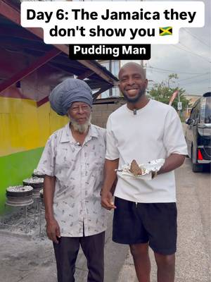 This is the side of Jamaica they don’t show you 🇯🇲 In St. Ann, we met Edgar Wallace, better known as the Original Pudding Man. For over 20 years, he’s been keeping an old Jamaican tradition alive, making pudding the old fashioned way with hot coals above and below the pot. 🔥 People travel from all over the world to try his pudding, so of course I had to taste it for myself. 🇯🇲 Day 6 of exploring the Jamaica they don’t show you. Follow for Day 7. 👀