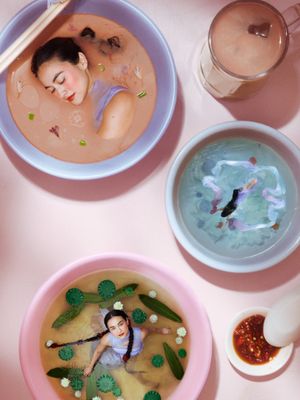 Artist and photographer @lennechai had a dream: “I’ve been wanting to put people in soup for a long time.” 🍲🍲🍲 Lenne counts on the combined power of #Lightroom and #Photoshop to cook up the version of the world she wants to see. Get the full scoop at the link in bio.