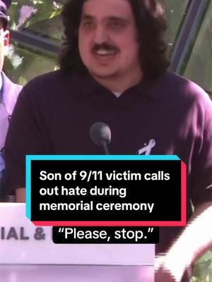 The son of a man killed in the Sept. 11 attacks spoke out against using the tragedy to spread hateful, Islamophobic rhetoric during Friday’s ceremony marking 25 years since the attacks. “You do my dad’s legacy, the legacy of all these victims, no honor by using this tragedy to spread hate,” he said during the remembrance ceremony in Lower Manhattan.