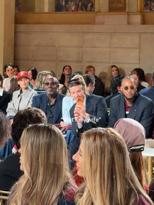 Patrick’s proud husband moment, shared with Kate Moss  @Abby Champion #nyfw #tommyhilfiger #patrickschwarzenegger #abbychampion #katemoss 