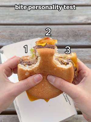 What your bite of Cheesy Quarter Pounder says about you: 1 - Thinks tomato sauce is spicy. 2 - Never orders a drink, just drinks yours instead. 3 - Starts eating before everyone’s got their food.