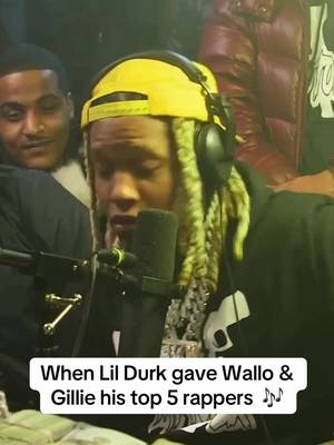 When Lil Durk gave Wallo & Gillie his top 5 rappers in 2023 🎶 @Million Dollaz #lildurk #rap #rappers 