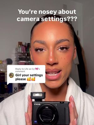 Replying to @Life as Cy’🎀 much much much requested camera settings video!! External flash linked ❤️ I have the @Sony ZV-1 