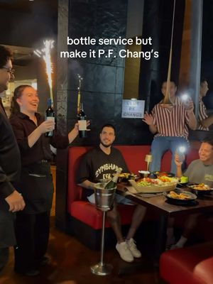 the table next to you: 👁️👄👁️ #pfchangs #bottleservice #sushiboat #sushi 