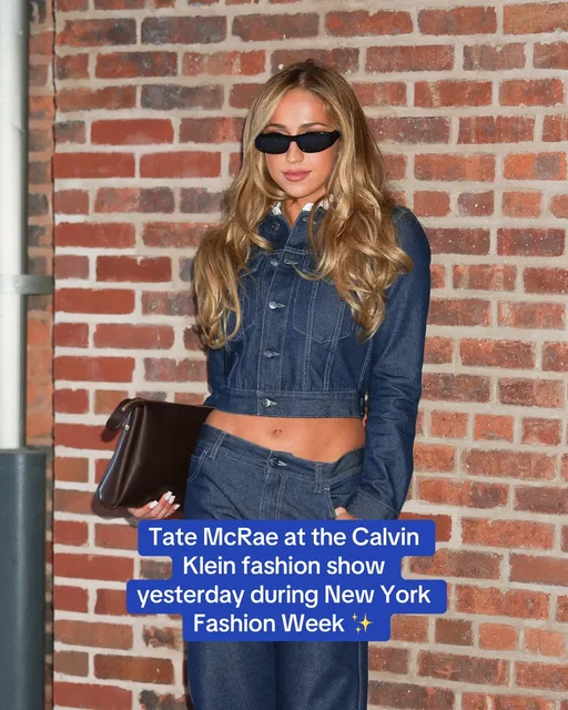 Tate McRae at the Calvin Klein fashion show yesterday during New York Fashion Week ✨