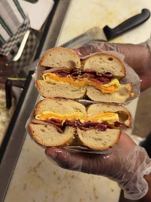 Bacon Egg & Cheese on a Sesame Bagel 🥓 🥯 