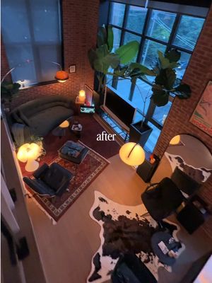 welcome to my loft • • #interiordesign #apartmentdecor #homedecor #homeinspo #homebody • • mid-century modern | toronto interior | brick loft living | warm light | lived-in spaces | hard loft | tall ceilings | large windows | natural light | vintage furniture | statement lighting | plants | architectural details | open living | modern apartment | home atmosphere | interior styling | design focused | quiet spaces