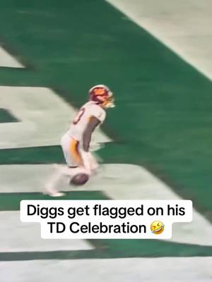 Diggs gets flagged on his TD celebration #nfl #nflfootball 