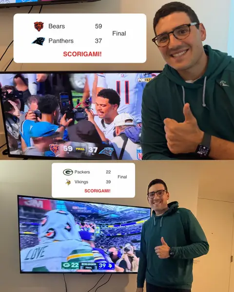 SMILING THROUGH IT ALL! CAN’T BELIEVE THIS MY LIFE #nfl #scorigami #football