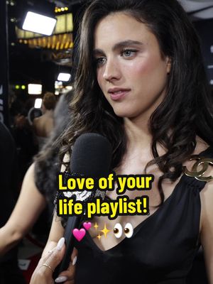 Fell in love with this answer from #MargaretQualley during the #LoveofYourLife world premiere at TIFF! 🥹💕 #GabrielBasso #RaineyQualley #tiff 