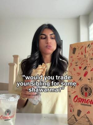 Didn't even ask which sibling. #osmows #shawarma #Foodie 