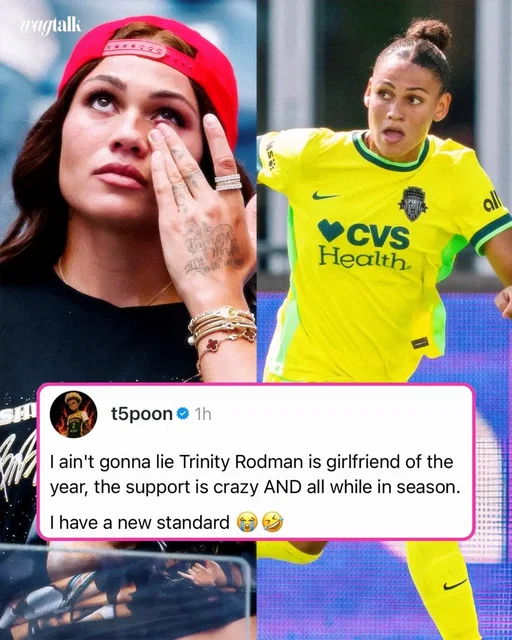 Trinity Rodman is setting standards HIGH after yesterday 😭 @WAGTalk (via @Natisha Hiedeman) #trinityrodman #benshelton #couplegoals