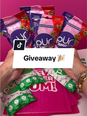🎉 GIVEAWAY TIME 🎉 And we’re picking 10 WINNERS!! 🩷 Want to Chew Better with PUR? 👀 HOW TO ENTER: 🩷 Follow @purgumco 🩷 Like this post 🩷 Tag a friend! 10 winners will each receive a PUR prize pack! 🎁 Giveaway ends on Wednesday, September 21, at 11:59 PM EST. Winners will be selected from eligible entries and contacted by @purgumco via DM. No purchase necessary. Open to U.S. and Canada.  This giveaway is not sponsored, endorsed, administered by, or associated with TikTok. #purgum #giveaway 
