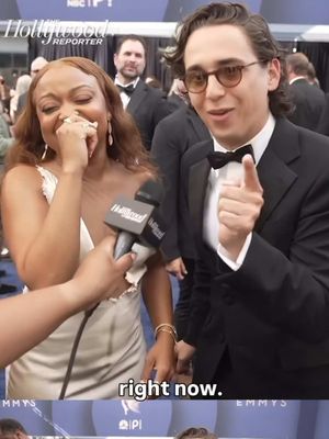 #QuintaBrunson  confronts #MarcelloHernández on the #Emmys red carpet.