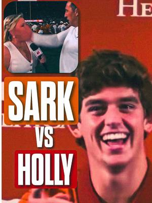 Arch Manning was asked about funny TikTok’s he saw following the comeback over Ohio State His Answer: An AI Edit of Sark Slapping Holly Rowe Safe to say he’ll be going from the Manning Passing Academy to the Manning PR Academy after that one (🎥 via @evanvieth/X | @hookem/X)  #HookEm #hookemhorns #texas #CollegeFootball #explore 
