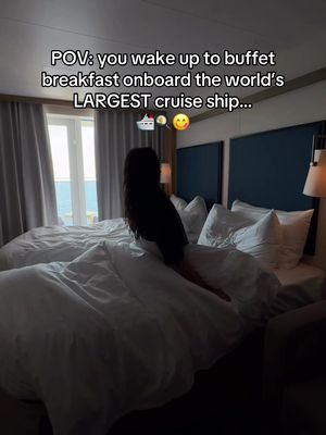 Would you eat these for breakfast? 🛳️☕️🍳 We were invited by @Royal Caribbean to sail from Malaga to Rome onboard Legend of the Seas, the world’s NEWEST and LARGEST cruise ship that is sailing Europe this summer and summer 2027 ☀️🇪🇸🇮🇹 The only thing that motivates me to get up at sunrise is the promise of buffet breakfast and breathtaking views and I got the whole package yewww! 😍🌅 #legendoftheseas #cruiseship #royalcaribbean #pov #europe 