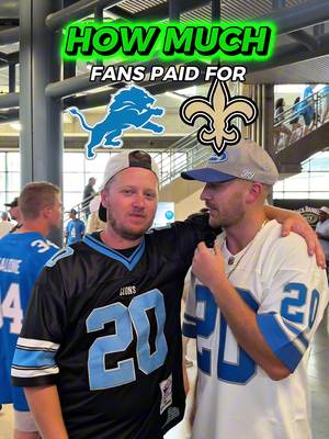 We asked fans how much they spent to be at the Lions vs Saints OVERTIME season opener 🏈🔥👀  #nfl #nflfootball @TickPick 