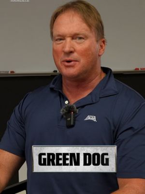 Welcome back to Gruden's Glossary... this week we're talking defensive terminology! Here's one of em... it's called a GREEN DOG! Presented by @sportclipshaircuts
