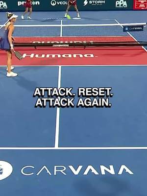 We started by keeping them back, then they found their attack. Once we reset through the pressure, we earned the next chance to attack and finish #pickleball #propickleball