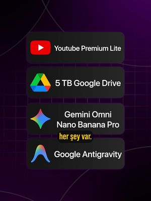 GOOGLE TÜRKİYE'DEKİ ÖĞRENCİLERE 33 BİN LİRALIK KIYAK YAPIYOR... (reklam) Geçen sene 10 bin liralık yapay zeka paketini beleş dağıtan Google, bu sefer daha da bombasını patlattı. Öğrenciysen AI Plus bedava, AI Pro'yu da 4 yıl boyunca aylık 180 liraya kullanıyorsun. YouTube Premium Lite'tan 5TB Drive'a kadar her şey içinde, öğrenci tanıdıklarına gönder de kaçırmasınlar! Profilimdeki linkte Spunkram Library'i inceleyebilirsin! Bu tarz videolar gelsin diyorsan videoyu beğenip, takip etmen lazım!