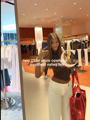 LOVED shopping at the new Cider store in Westfield Valley Fair 🍎 not to mention they had the CUTEST items for fall🧣🍁 @Cider ♥️ * * * * #shopcider #cutefallfinds #storeopening #fallfashion #falltrends