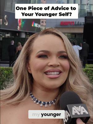 The Queen Has Spoken… Now Pass the Butter Noodles 👑 #TrishaPaytas #Emmys #EmmysRedCarpet #Emmys2026 #ButterNoodles #CelebrityAdvice #AvA #RedCarpet #Entertainment #Hollywood