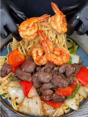 Get SUPER comfy with this loaded Garlic Noodles topped with juicy grilled shrimp and flavorful Vietnamese shaken beef! 🍜🍤🥩🔥 Simple comfort food, but seriously SO GOOD! 😮‍💨 Who’s finishing this whole plate? 👀 📍 Pho Crystal 3 940 E Dominguez St, Ste A & B, Carson, CA 90746 #carsoncity #CarsonEats #GarlicNoodles #ShakenBeef  