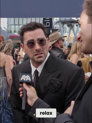 Relaxxxxxxx. Period King. #DanLevy #Emmys #EmmysRedCarpet #Emmys2026 #SchittsCreek #PeriodKing #CelebrityAdvice #RedCarpet #Hollywood #AvA