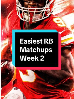 Easiest running back matchups for fantasy football week 2 #fantasyfootball #nfl #nflfootball #football 
