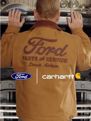 Carhartt x @Ford Motor Company: limited-edition gear built for people who build.​ Inspired by the grit of every auto garage, this collection brings together two Detroit brands with a shared commitment to durability, innovation, and workwear that’s built to keep up.​