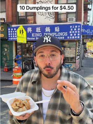 Trying some of the most affordable dumplings in Manhattan  10 dumplings for only $4.50 #affordable #dumplings #nycfood #nyceats 