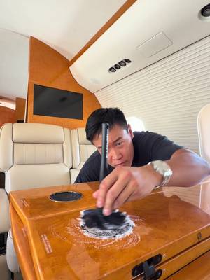 Why black coffee is actually banned on private jets #aircraftdetailing #aviation #detailing