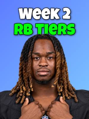 Week 2 Fantasy RB Rankings & Tiers #nfl #fantasyfootball #fantasyfootballadvice #fyp