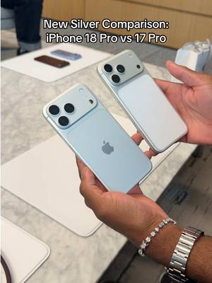 New iPhone 18 Pro Silver vs iPhone 17 Pro Silver. Which one? 📱🤍 #apple #iphone18pro #shevonsalmon 